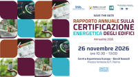 Save the date! Rapporto Annuale sulla Certificazione Energetica degli Edifici 2026